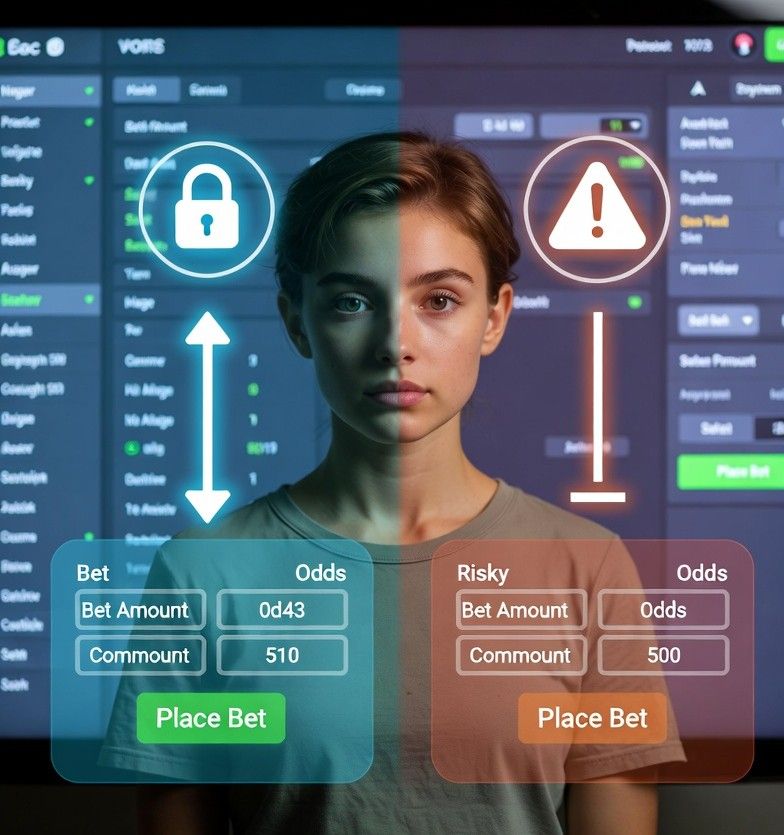 player choosing between two betting paths
